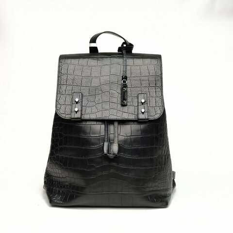 SAINT LAURENT 黑色牛皮SacDeJourSople雙肩包肩背包