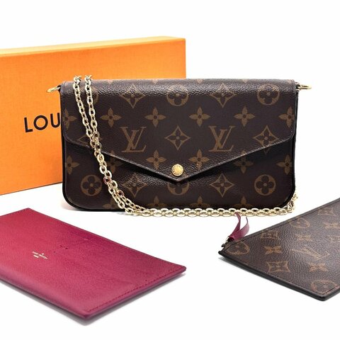 LV/路易威登經典老花三合一單肩斜挎包