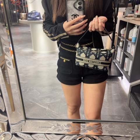DIOR 帆布藤紋小船型包