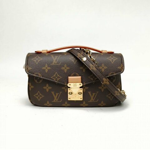 LOUIS VUITTON MetisPochette橫版郵差包老花金扣晶片肩背包