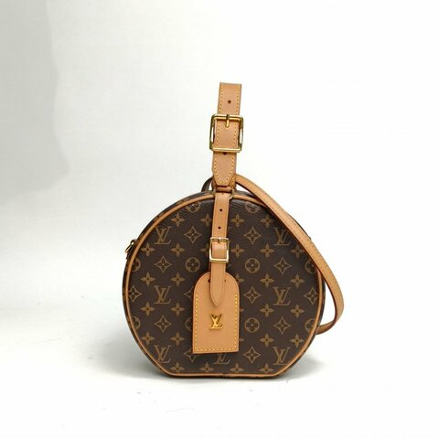 LOUIS VUITTON PETITEBOITECHAPEAU硬圓餅中號老花PVC肩背包
