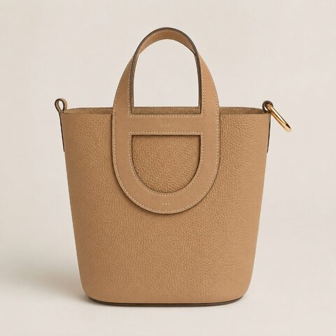 愛馬仕 Hermès In-The-Loop 18 豬鼻子水桶包 - 金扣 餅乾色