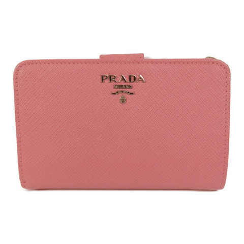 PRADA 牛皮皮革Bi-fold L-Shaped Zipper Wallet錢包