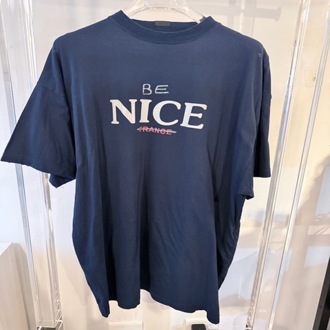 Balenciaga✨法國友好 Be NICE 柔軟材質長版短袖上衣 #1