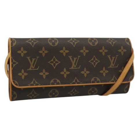 路易威登 Monogram Pochette Twin GM 單肩包 M51852 LV Auth ka4683A