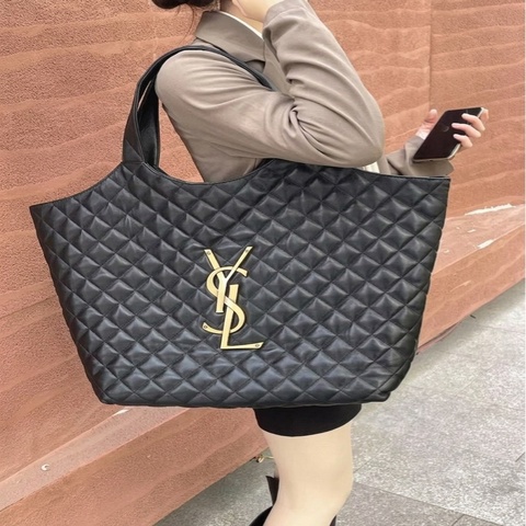 Saint Laurent (YSL)  黑金經典 Icare Maxi Shopping Bag  2023年