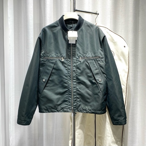 Hermes 愛馬仕 新款拉鏈 棒球夾克外套 52碼 墨綠色