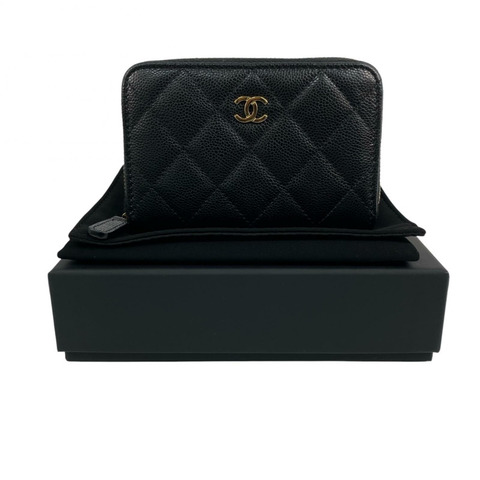 ☆ CHANEL 香奈兒 Black Caviar Skin Short Wallet 黑色粒紋小牛皮短銀包-267011519