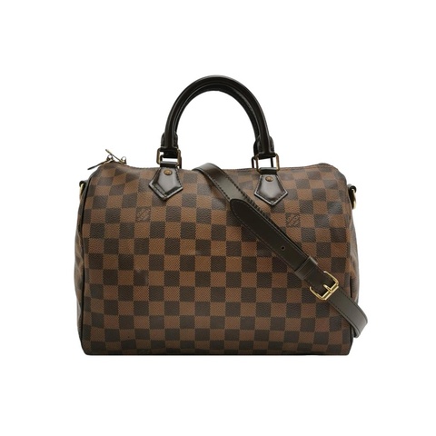 Louis Vuitton路易威登 Speedy 30 肩带款 棋盤格 手提包