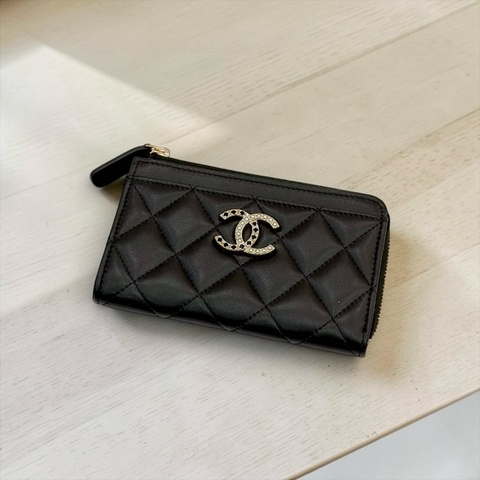 莉亞精品♡ Chanel AP4040 L型零錢卡包 二手美包