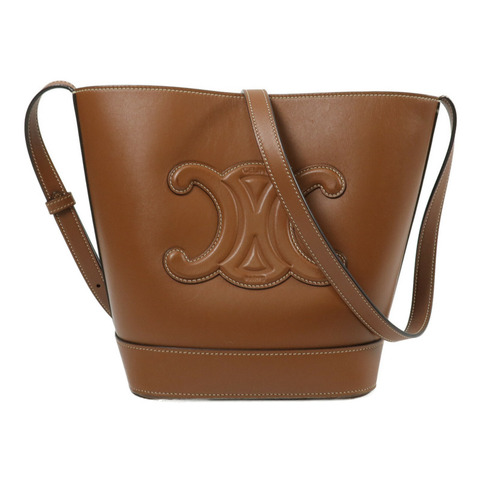 CELINE 牛皮皮革Cuir Triomphe Bucket Bag肩背袋