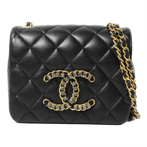 CHANEL 羊皮皮革Seasonal Mini鏈帶肩背袋