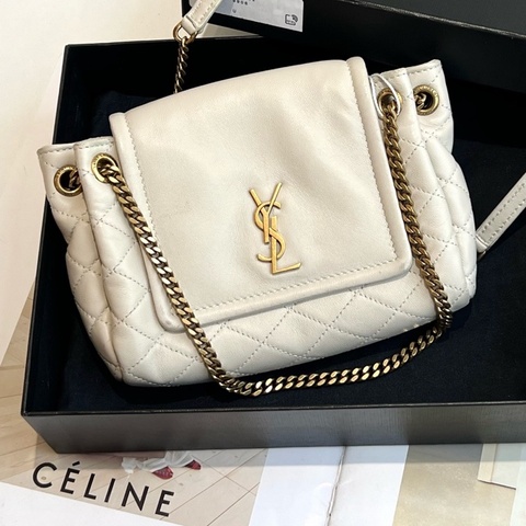 YSL 聖羅蘭  奶白羊皮Nolita 22s