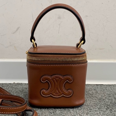 Celine 賽琳 棕色凱旋門mini手提斜挎包