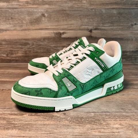 Louis Vuitton路易威登 trainer 白綠牛仔 41碼