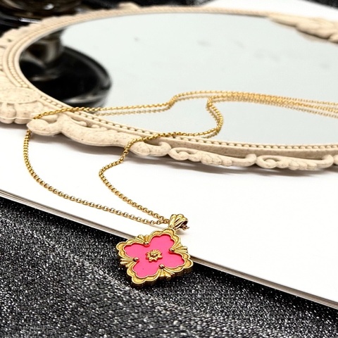 Buccellati 布契拉提 紀念款 100週年款的限量項鍊，琺瑯芭比粉全球僅限量100條