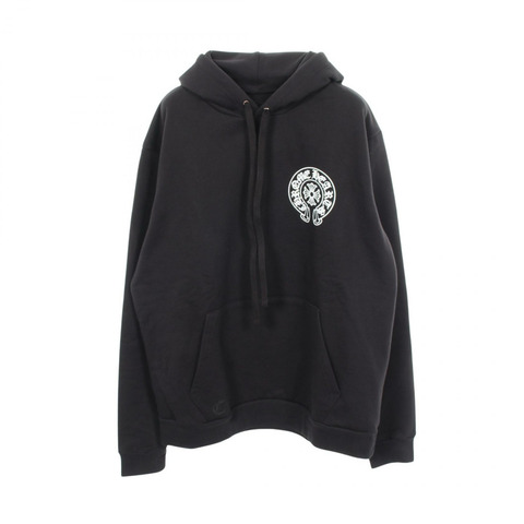 CHROME HEARTS 馬蹄鐵圖案大阪限量版連帽衫 #M 純棉黑色