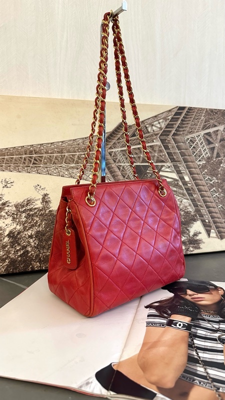 Chanel 古董袋 鏈條袋 肩背袋 全皮袋