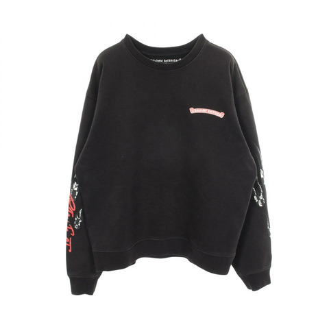 Chrome Hearts Matty Boy Stay Fast 印花衛衣，純棉材質，黑色，二手，男款 L 號。