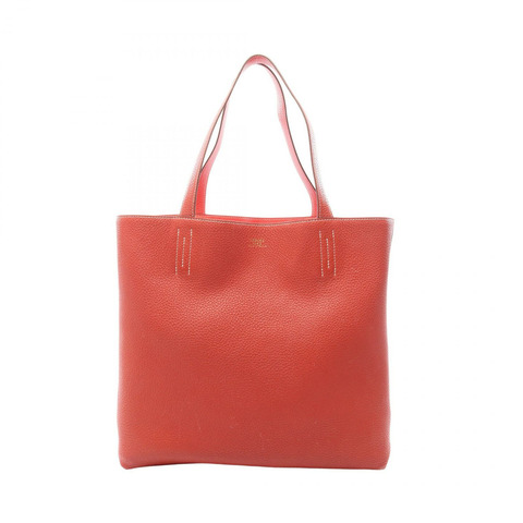 HERMES Doble Sense 45 托特包 R Taurillon Clemence Rouge duchesse Bougainvillea
