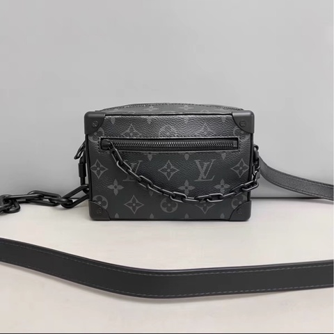 LV Mini Soft Trunk黑花盒子包 尺寸18×13
