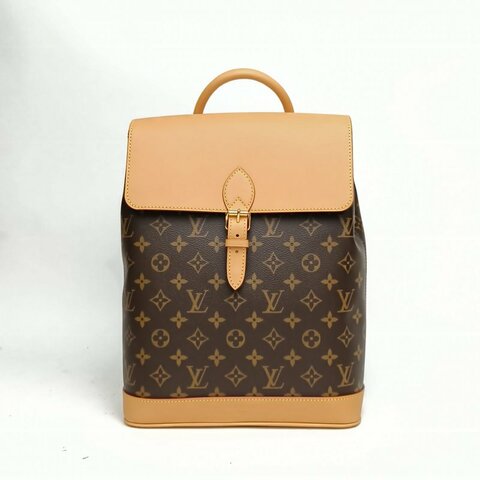 LOUIS VUITTON 老花PVC晶片Soho中號雙肩包肩背包