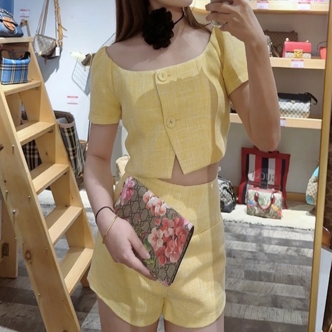 GUCCI古馳 天竺葵印花長款拉鍊 皮革 錢夾錢包 女款 烏木色/紅色 98新