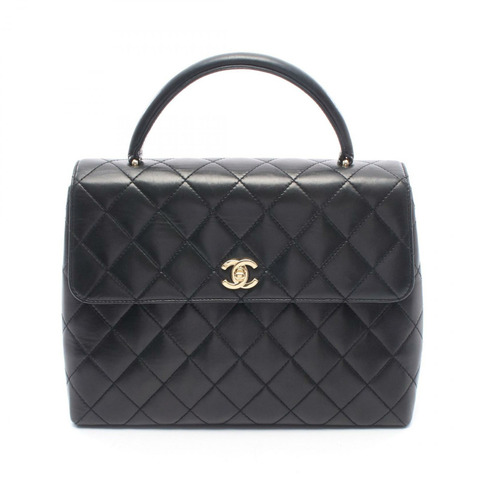香奈兒 (CHANEL) Matelasse 手袋 A12397 羊皮黑金色五金二手女士 CC