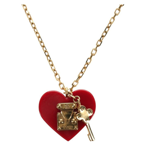 路易威登 (LOUIS VUITTON) Pandantif Rock Me 項鍊，金屬紅色，貨號 M66516，LV 正品，編號 184249M