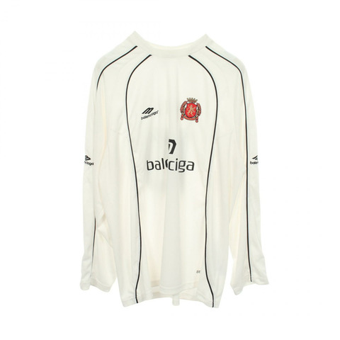 BALENCIAGA PARIS 足球網眼技術球衣 #2 聚酯纖維 白色 BK 二手