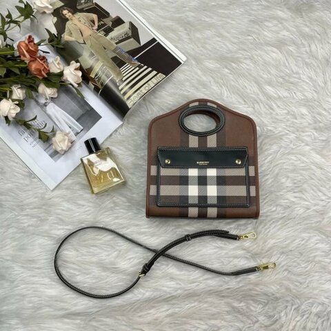 BURBERRY Mini Pocket Bag 深樺木棕色