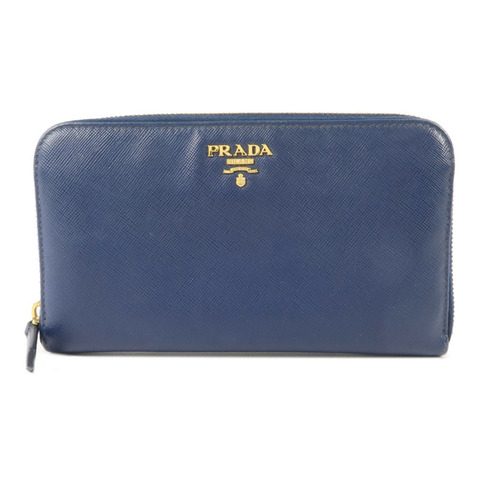 PRADA Saffiano皮革Round Zippy Long Wallet長錢包