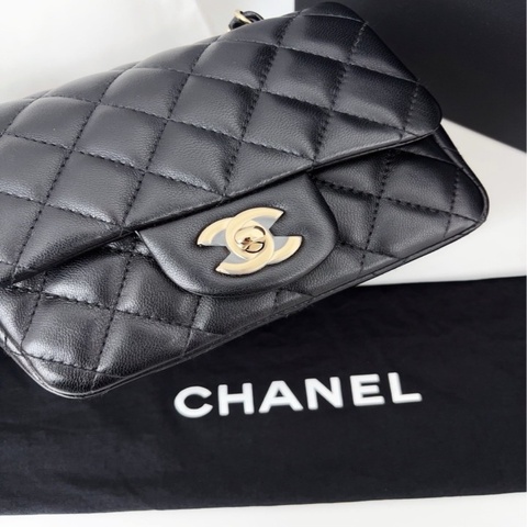 💎Chanel香奈兒｜黑金classic CF方胖子｜閒置新芯片款｜全配