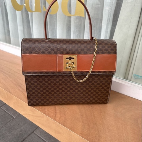 思琳 賽琳 凱莉包 老花凱旋門 斜背包 側背包 中古包包 老花凱莉包 凱旋門凱莉 托特包 側肩包罕有 celine vintage kelly bag