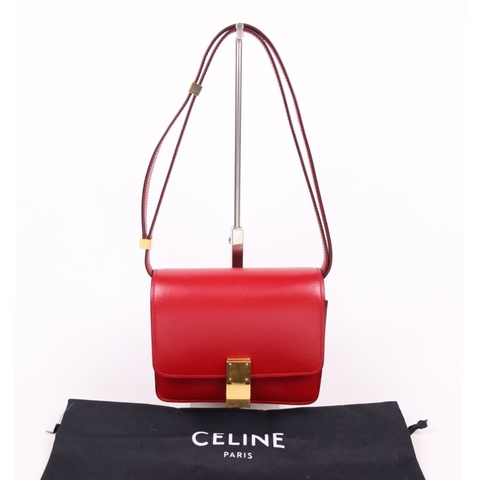 Celine红金按扣box单肩包