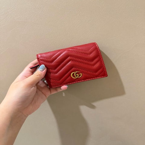 GUCCI Marmont 紅色短夾
