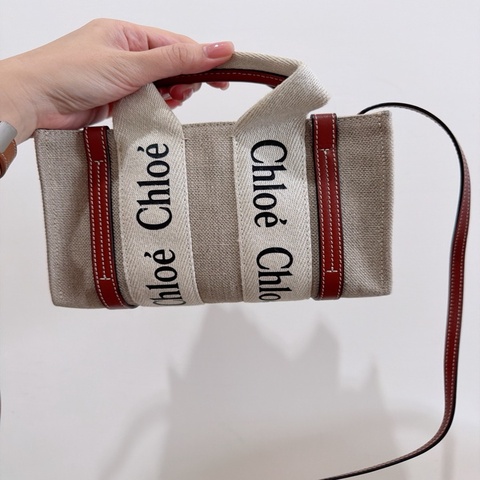 Chloe mini woody tote焦糖色