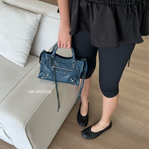 🏷️ Balenciaga 迷你機車包牛仔藍