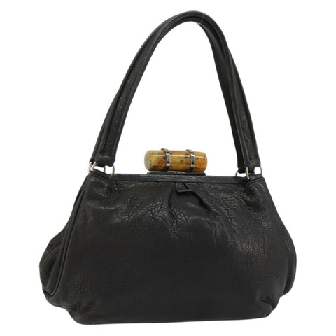 Miu Miu 手提包 皮革 黑色 銀色 正品 am11809V