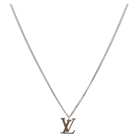 路易威登 LV 字母項鍊 18K 金 (750) 白金 正品 184383SAV