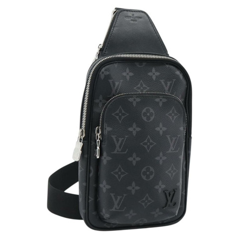 路易威登 Monogram Eclipse Avenir 斜背包 PM 包身 M47137 LV Auth ka4750SAV