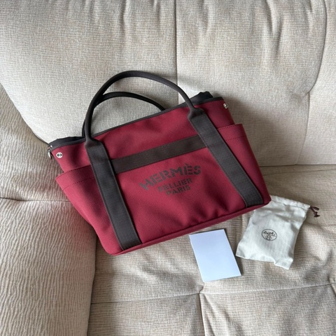 未使用品 Hermes The Grooming Bag 馬術包 Rouge H 愛馬仕紅 B刻