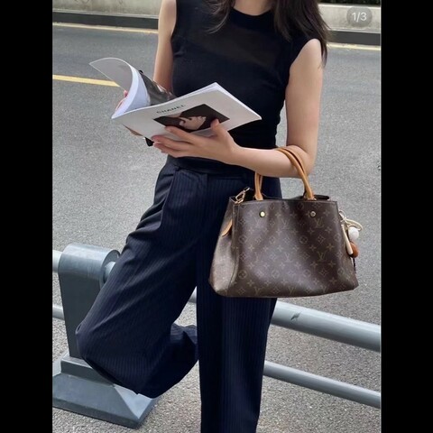 Louis Vuitton Montaigne 老花 BB 手提包肩背包