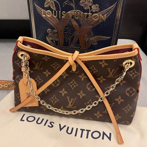 👜LV路易威登｜Carryall BB｜老花鏈條包｜98新芯片款