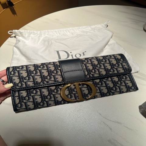 Dior 老花蒙田30鏈條帆布包