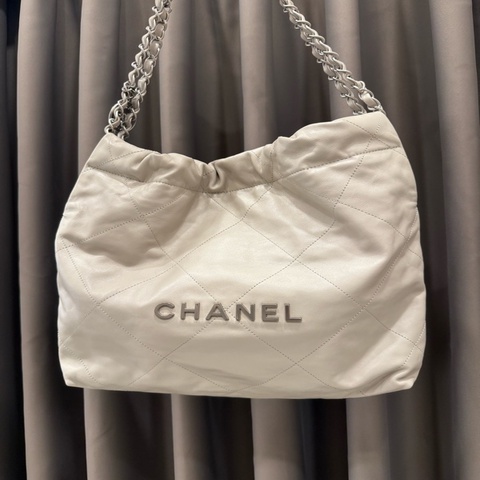 (包況超美🫶🏻）Chanel 22bag小號芯片灰色