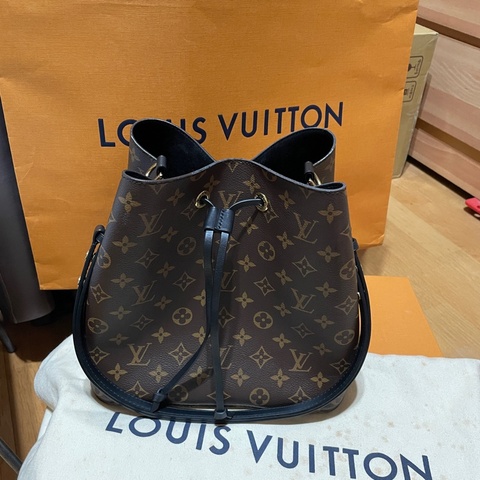 Lv NéoNoé水桶包黑色MM 晶片款