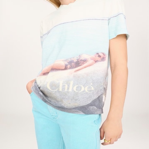 Chloe 女士 圓領短袖T恤CH26UJH11288-107XS-XS XS S M L碼
