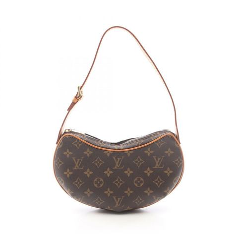 路易威登 Pochette Croissant 單肩包 M51510 Monogram 皮革 棕色 二手