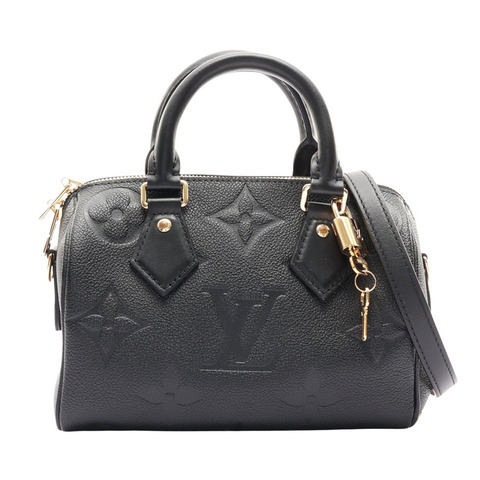 黑色 原花 牛皮 壓紋 Speedy Bandouliere 20 兩用包【LOUIS VUITTON LV 路易威登】 M58953